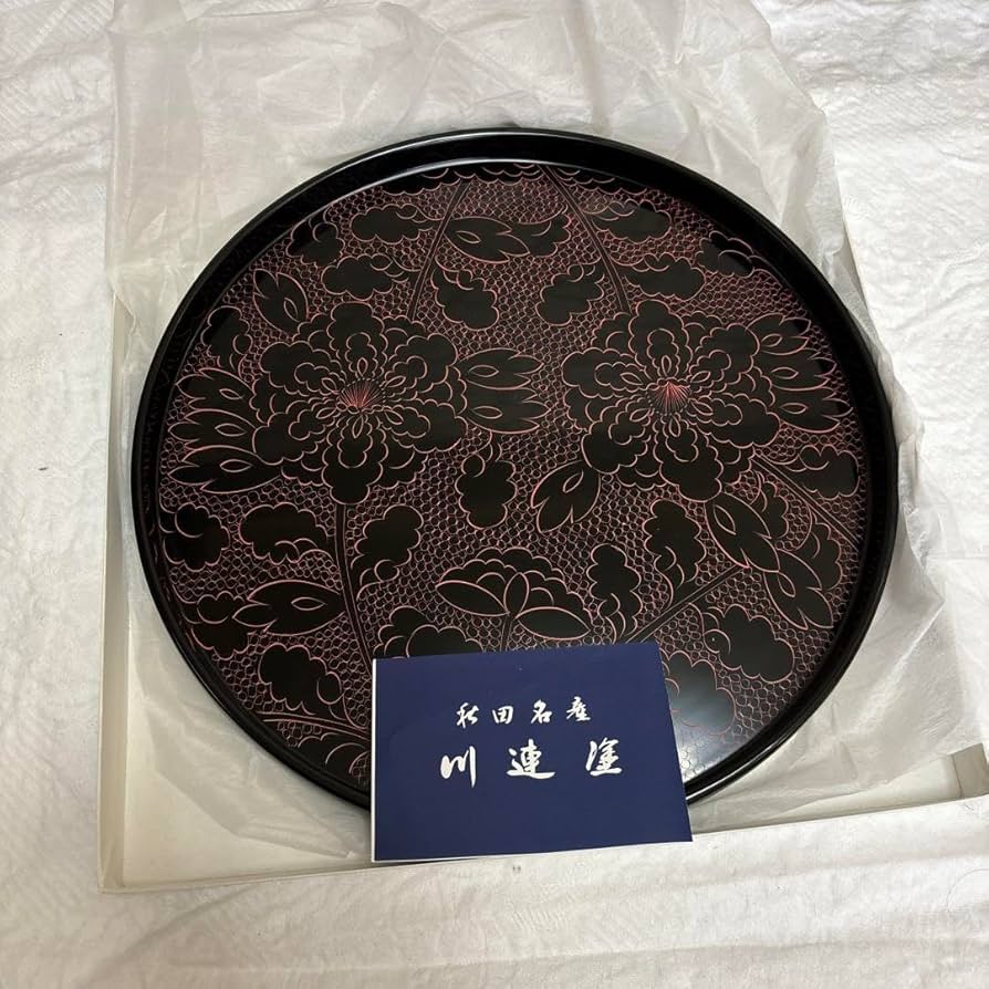 【うるし】越前漆器 伝統工芸品 【希少】JAPAN大盤40cm漆器 飾り黒朱丸盆 楽天市場】漆琳堂 越前硬漆 朝倉椀 4寸 ペアセット 2個入り 黒